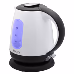 Sogo KET-SS-7715 bouilloire 1 L 1600 W Noir, Blanc