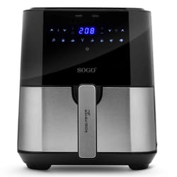 Sogo FRE-SS-10830 friteuse Unique 5 L Autonome 1450 W Friteuse d’air chaud Noir, Argent