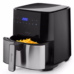 Sogo FRE-SS-10830 friteuse Unique 5 L Autonome 1450 W Friteuse d’air chaud Noir, Argent