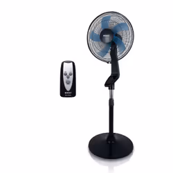 Sogo VEN-SS-21280, Ventilateur à lame domestique, Noir, Bleu, Argent, Sol, Acrylonitrile-Butadiène-Styrène (ABS), 4 cm, Tacti ...
