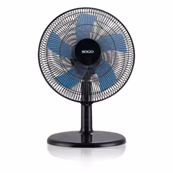 Sogo VEN-SS-21435, Ventilateur à lame domestique, Noir, Bleu, Sol, Table, 30 cm, Secteur, 45 W