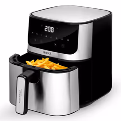 Sogo DIGIFRYER1400 Unique 5 L Autonome Friteuse d’air chaud Noir, Acier inoxydable