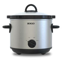 Sogo OLL-SS-10705 mijoteuse 3 L 170 W Noir, Acier inoxydable