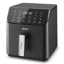 Sogo PRO1700 Unique 6 L Autonome Friteuse d’air chaud Noir, Argent