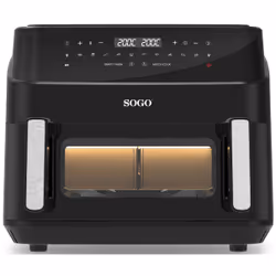 Sogo FRE-SS-10895, Friteuse d’air chaud, 10,5 L, 50 °C, 200 °C, 60 min, Double