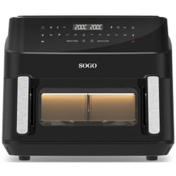 Sogo FRE-SS-10895 friteuse Double 10,5 L Autonome 2600 W Friteuse d’air chaud Noir