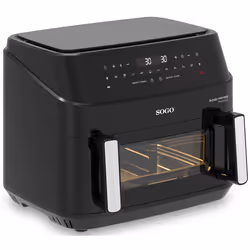 Sogo FRE-SS-10895 friteuse Double 10,5 L Autonome 2600 W Friteuse d’air chaud Noir