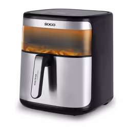 Sogo FRE-SS-10905 friteuse Unique 10 L Autonome 1700 W Friteuse d’air chaud Noir, Argent