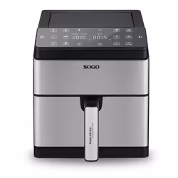 Sogo FRE-SS-10910, Friteuse d’air chaud, 6 L, 80 °C, 200 °C, 60 min, Unique