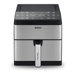 Sogo FRE-SS-10910 friteuse Unique 6 L Autonome 1700 W Friteuse d’air chaud Noir, Acier inoxydable