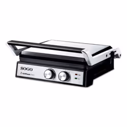 Sogo SAN-SS-7132 gaufrier et appareil à croque-monsieur 2000 W Noir, Acier inoxydable