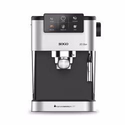 Sogo CAF-SS-5668, Machine à expresso, 1,5 L, Café moulu, 1350 W, Noir, Acier inoxydable