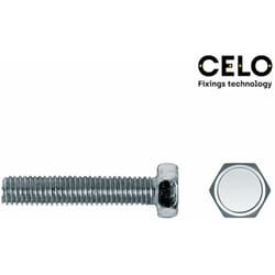 Vis Metrique Hexa. Din 933 6x10 Zinc Plat. Boîte 250 Uni. Celo