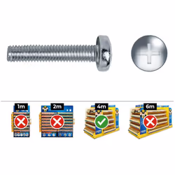 Vis Metrique Bombee Philips Din 7985 4x40 Zinc Plat. Boîte 250 Uni. Celo