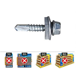 Index - Celo 963507301 - Vis à tête hexagonale Din 7301 Diamètre 6,3X50 Mm, Rondelle de Epdm Diamètre 16 Zinc Plated, 250 Pcs.