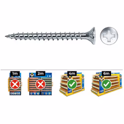 Vis À Bois Frais. Pozi Din Vlox 5x45 Zinc. + Lubr. Boîte 250 Uni. Celo
