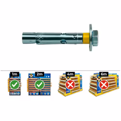 Boite De 15 Chevilles D'expansion Dnbol Vis Dt10-L (M8X80) Acier Zinqué Celo - Cône Anti Mouvement, Cran D'ancrage, Chanfrein ...