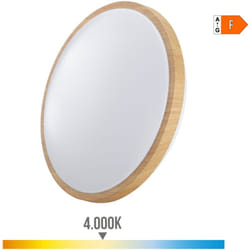 Lampe murale Surface circulaire led 18w 1820lm 4000k ø33x7,3cm Effet bois - EDM