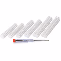 Kit de Kit électrique de bricolage composé de de tournevis testeur et de six borniers de connexion : 2 de 4mm 2 de 6mm et 2 d ...