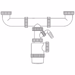 Siphon double bouteille extensible prise de machine à laver . . . Matériau : PVC Indice de Protection IP : IP20 Couleur : Bla ...