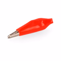 Pince crocodile rouge Matière : métal/pvc. Edm. . Poids : 0,002Kg Matériau : Métal Indice de Protection IP : IP20 Couleur : R ...