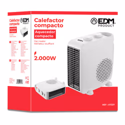 EDM 07227 appareil de chauffage Intérieure Blanc 2000 W Chauffage de ventilateur électrique