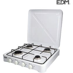 Cuisinière à gaz émaillée 4 brûleurs 50x50x12cm edm.