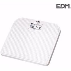 Pèse-personne mécanique max. 130kg edm surface antidérapante graduation 1kg dimensions 24x26x4cm. conception robuste et antid ...