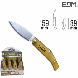 Couteau de poche manche en plastique 159mm edm euro/u. . . . Poids : 0,0230kg Matériau : Acier Inoxydable Indice de Protectio ...