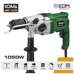 Perceuse à percussion - EDM - KOMA TOOLS - 1050W - Mandrin auto-serrant 13mm - 0-2800 tr/min