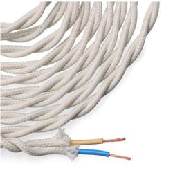 Câble Textile Tressé 2x0.75mm Coton 5m