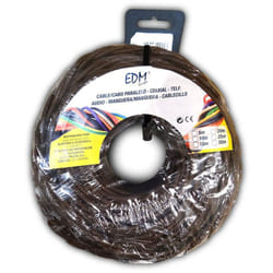 EDM - Câble textile tressé, 3x1,5 mm, marron, 5 m 11893
