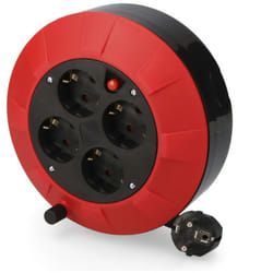 Enrouleur De Câble Domestique 5m 3x1mm 4 Prises T/Tl à Protection Thérmique EDM
