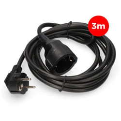 EDM - Rallonge électrique 3x1,5mm t/tl 3m noire