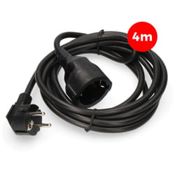 EDM - Rallonge électrique 3x1,5mm t/tl 4m noire