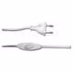 Cordon Dalimentation Avec Interrupteur 3a 15m 2x075mm Câble Plat Blanc Edm