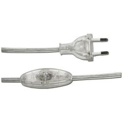 Cordon D'alimentation Avec Interrupteur 3a 1,5m 2x0,75mm Câble Plat Transparent Edm