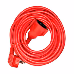 Rallonge Électrique T/Tl 10m 3x1,5mm Flexible Rouge Edm