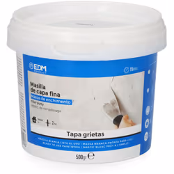 Mastic Couche Fine Prêt À L'Emploi 500G Edm. Couvre Les Fissures Pour Des Réparations Rapides. Pâte À Séchage Rapide Pour La  ...
