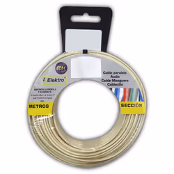 Bobine Câble Parallel Téléphone Blanc 2 Voies 15m