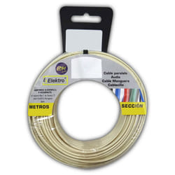 Bobine Câble Parallel Téléphone Blanc 2 Voies 15m