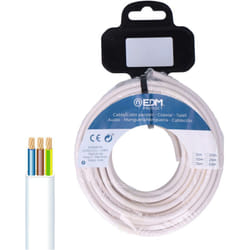 Produit Cable Tuyau électrique 28092 White 3 x 1 mm 15 m Audio - -Brand Brand ean : 8425998280920 - EDM