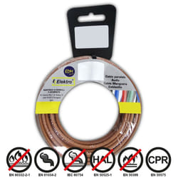 Bobine Fil électrique Flexible 1,5mm Marron Sans Halogène 10m