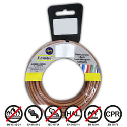 Bobine Fil électrique Flexible 1,5mm Marron Sans Halogène 20m