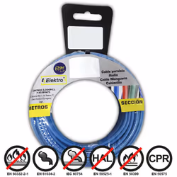 Bobine Fil Électrique Flexible 4mm Bleu Sans Halogène 5m