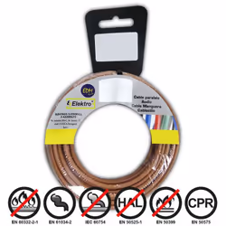 Bobine Fil Électrique Flexible 4mm Marron Sans Halogène 5m