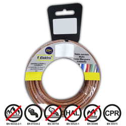 Bobine Fil Électrique Flexible 4mm Marron Sans Halogène 20m