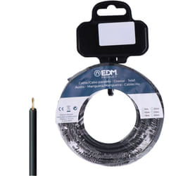 EDM - Enrouleur de câble flexible, 4mm, noir, 25m, sans halogène 28501