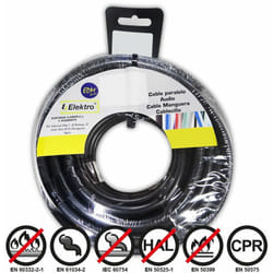 EDM - Bobine Fil Électrique Flexible 4mm Noir Sans Halogène 50m