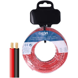 Câble parallèle 2x1mm² rouge/noir 5m.